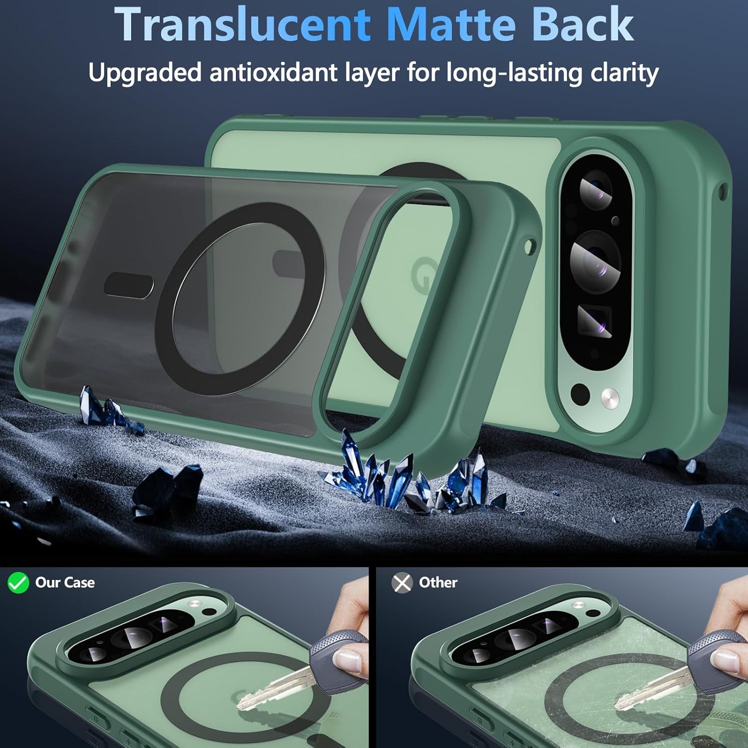 Translucent Matte Shockproof Slim Fit Military Grade Drop Proof Protection Cover