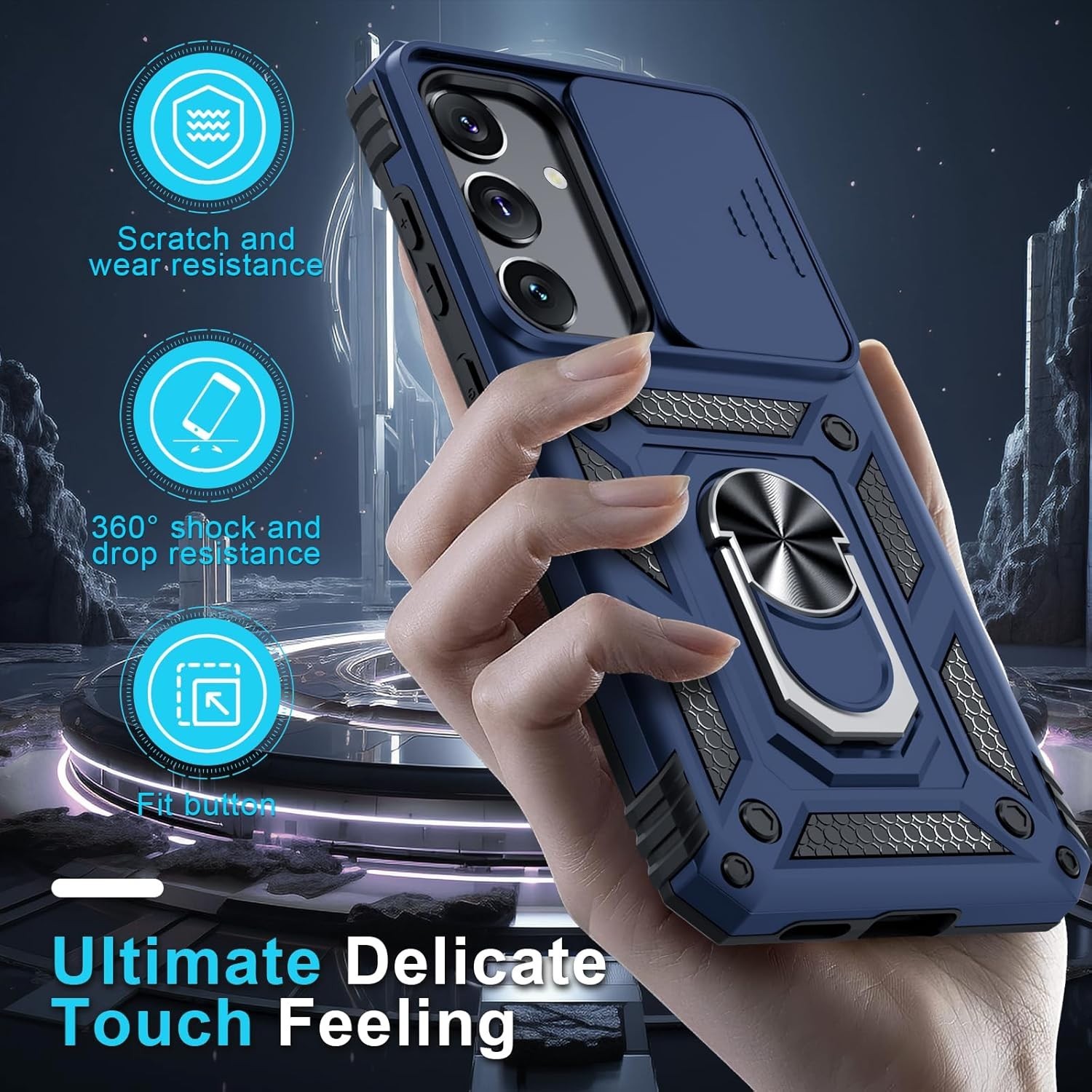 For Samsung Galaxy S25 Case with Shockproof Protective Cover & Screen Protector