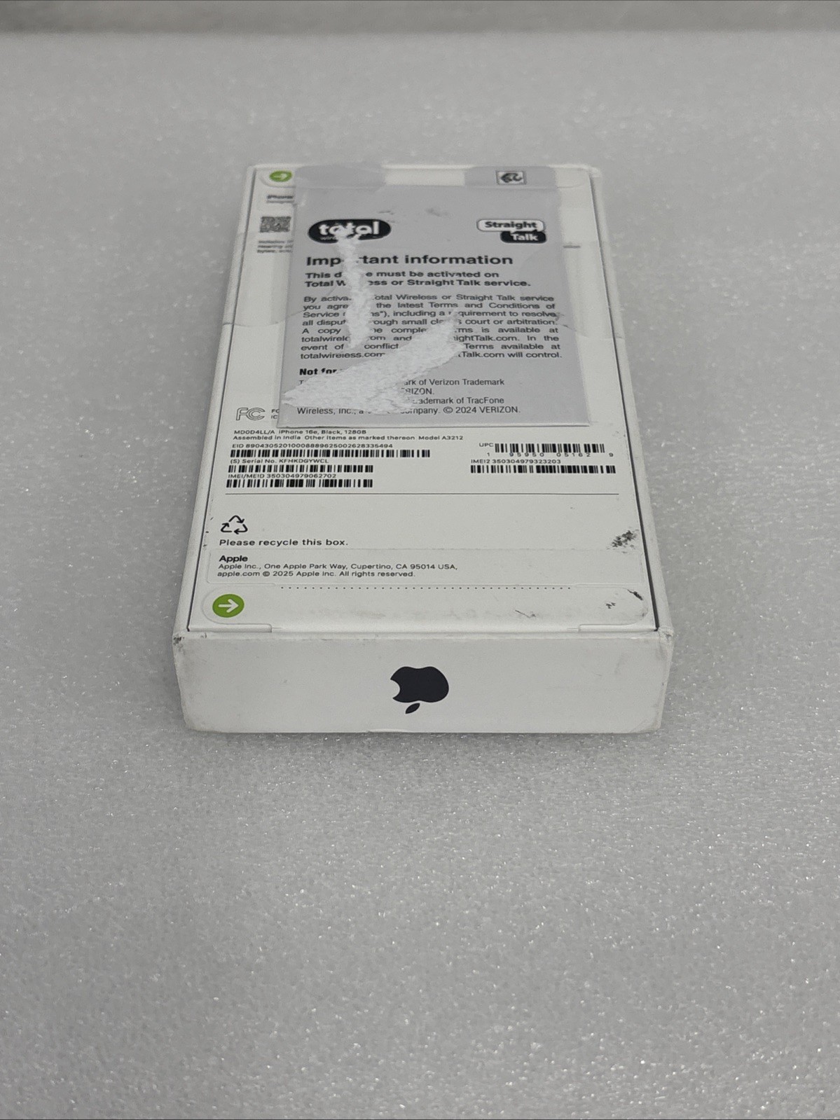 Apple iPhone 16e – 128 GB – Black (Straight Talk)
