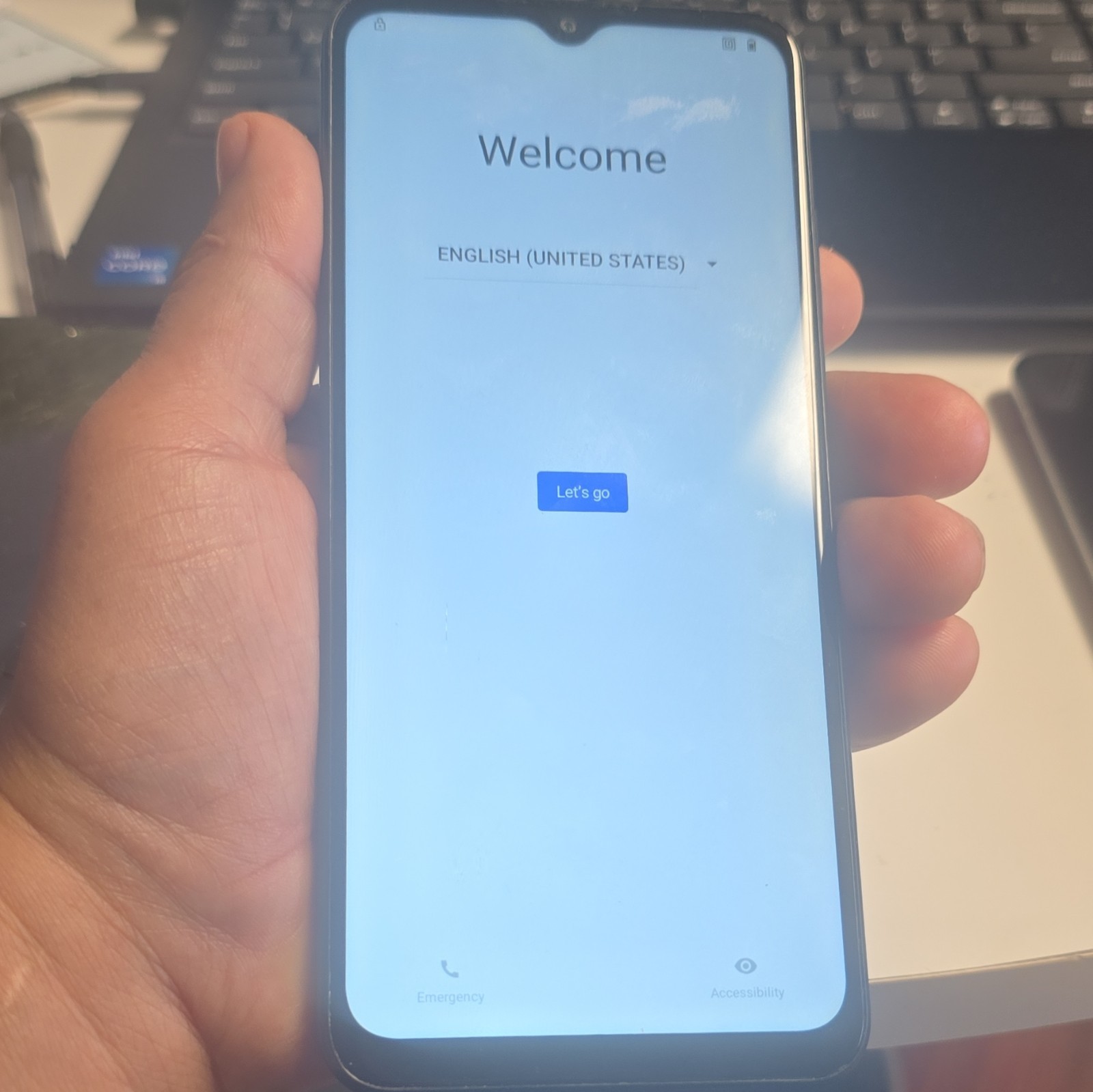 Nokia 100 iOS Smartphone 64GB Blue for T-Mobile TA-1573 Rear View Shown