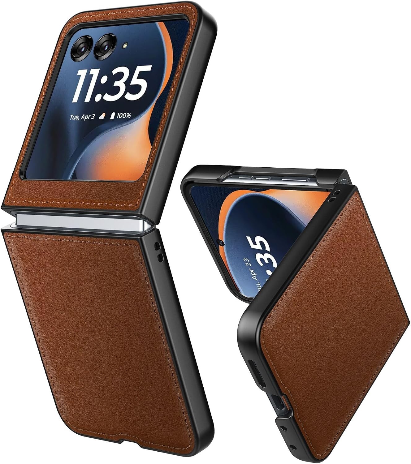 PU Vegan Leather and Hard Polycarbonate Case for Motorola Razr 2024/2025/2026 –