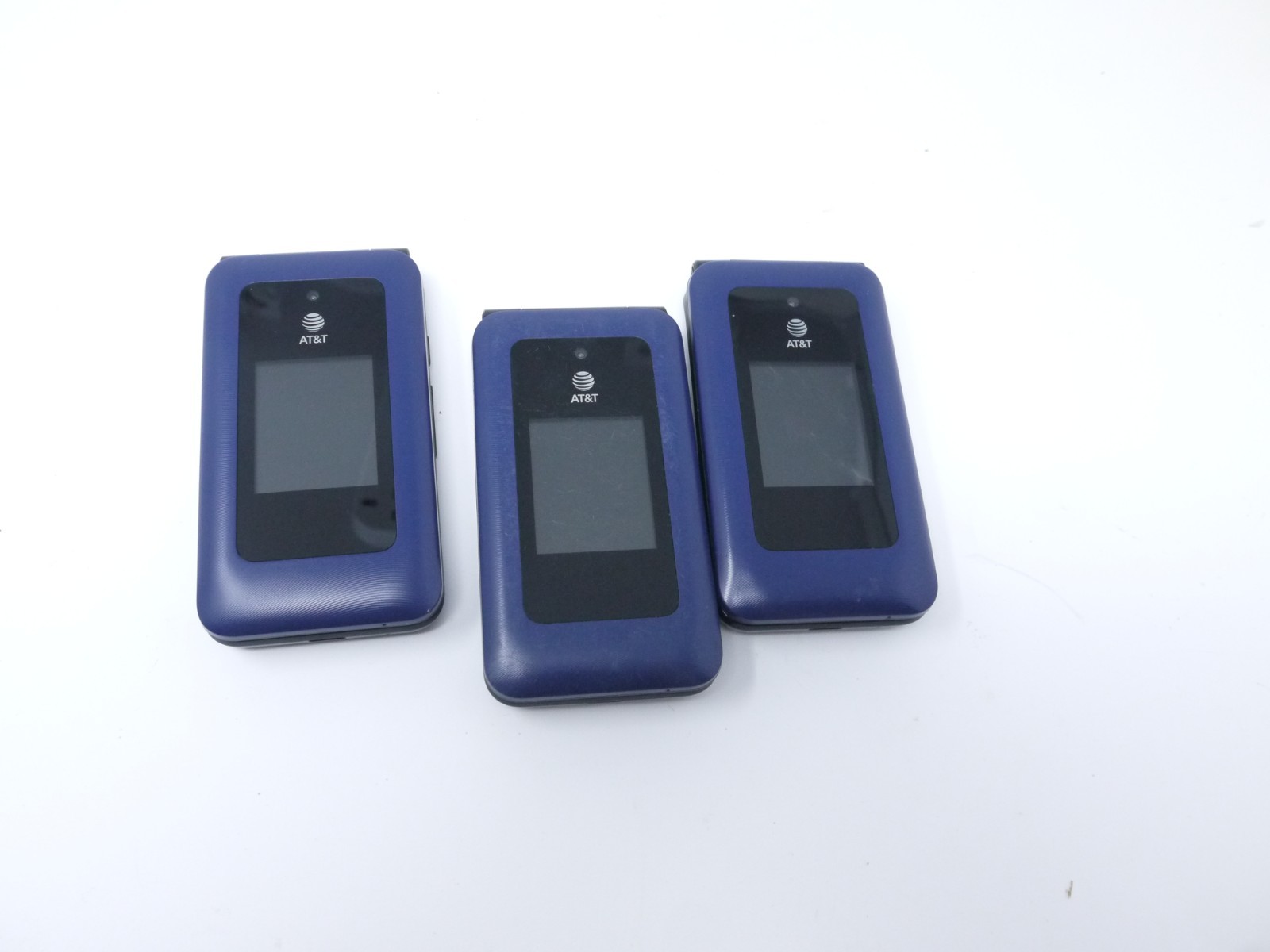 Lot of 3 Working AT&T Cingular Flex 2 U1030AA Prepaid 4G LTE Flip Phones