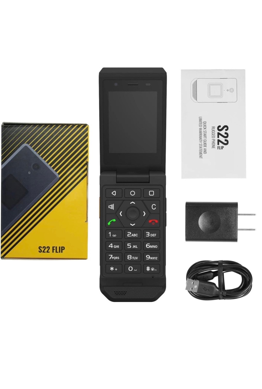 CAT S22 Rugged Flip Phone Unlocked (16GB) 2.8” Touchscreen Smart Cell Phone …