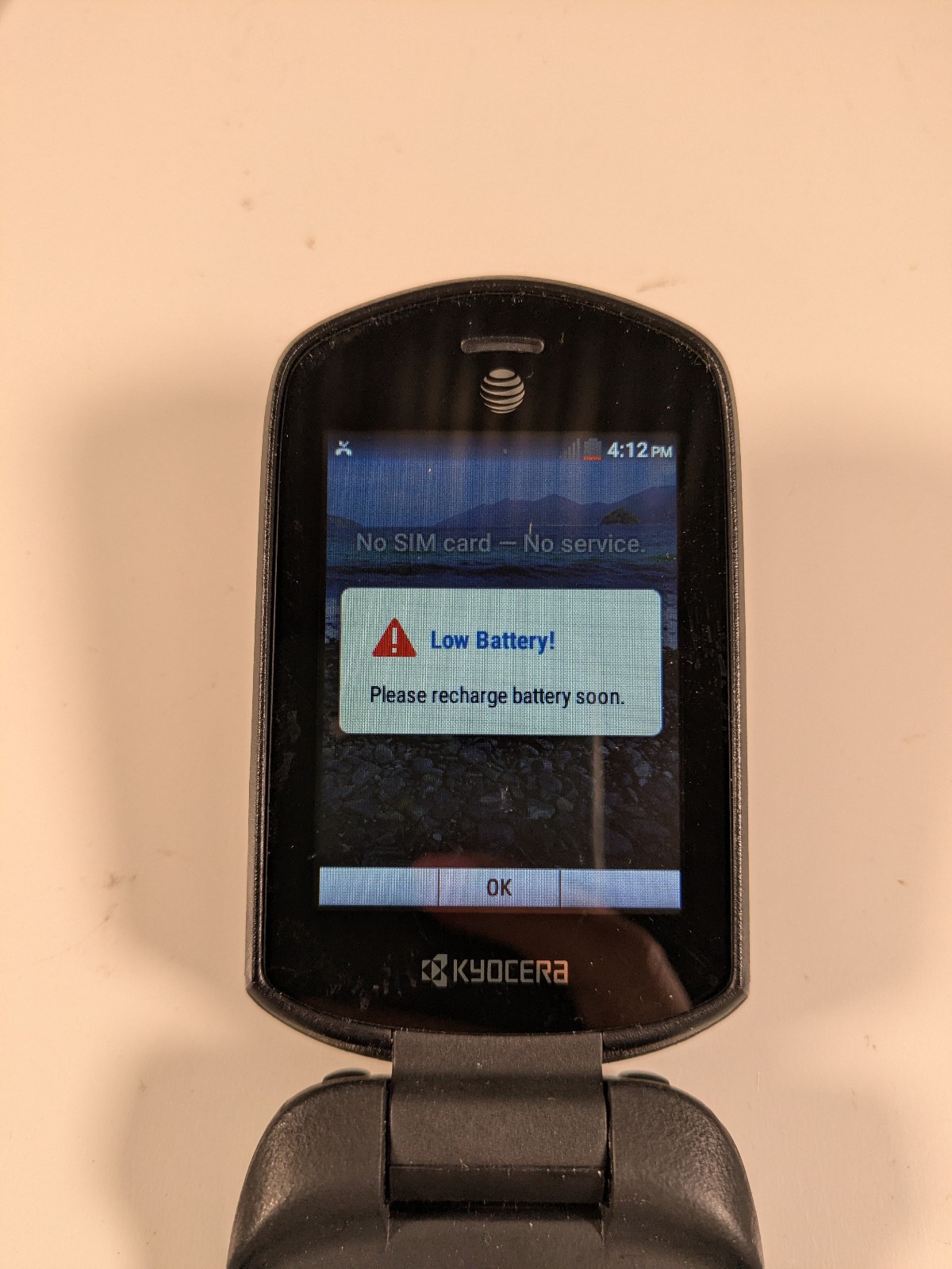 Kyocera Dura XE E4710 Rugged Cell Flip Phone AT&T Powers On