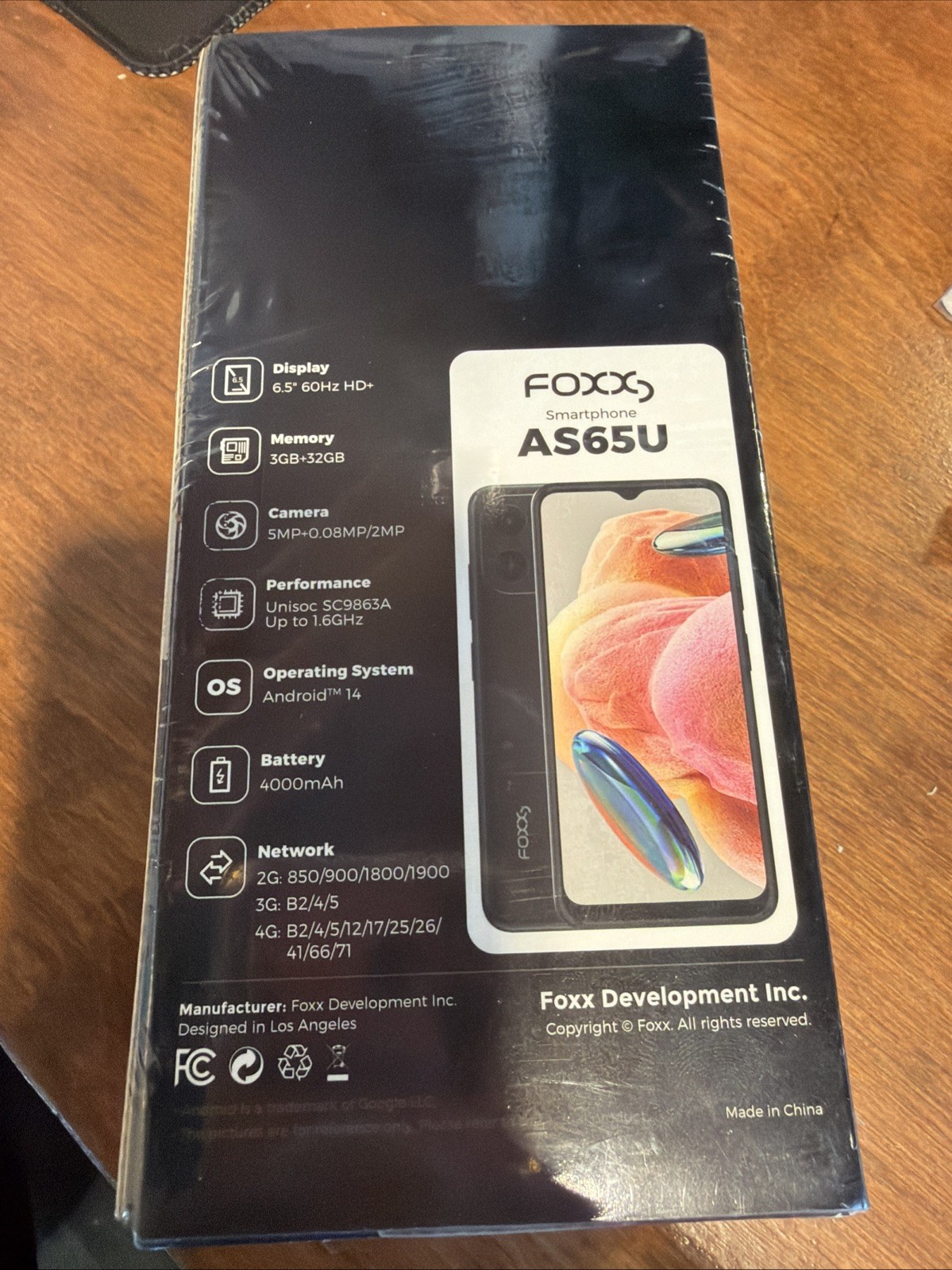 FOXX / FOXXD AS65U – 32GB – Black (CARRIER UNKNOWN) Dual SIM Smartphone – J6878