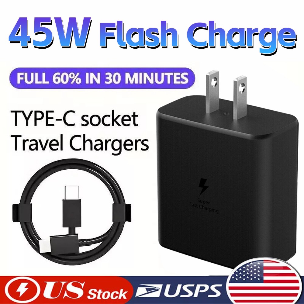 45W Power Adapter 6ft Fast Charger Cable For Samsung Galaxy S21 Plus S20 FE 5G Y