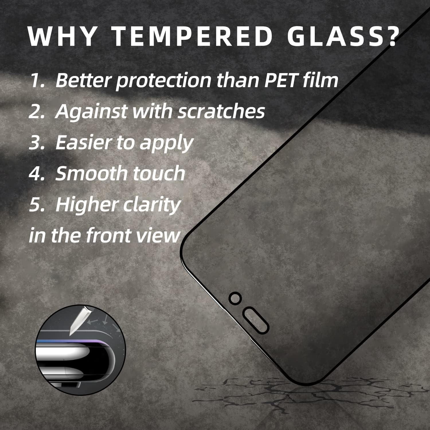 Privacy Screen Protector for iPhone 17 Pro Max Gradient Color Tempered Glass Ant