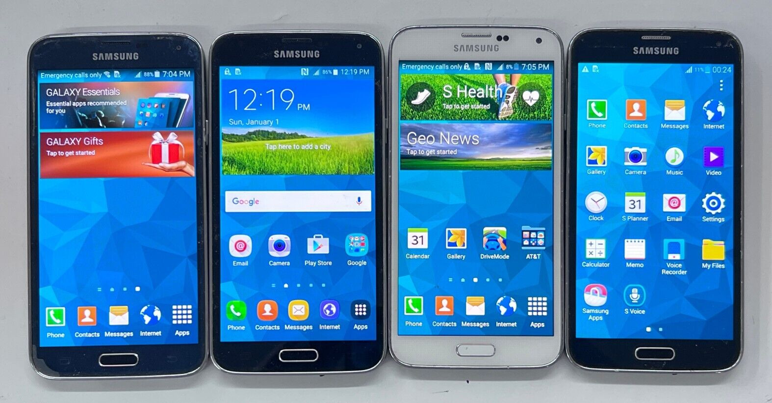 LOT OF 4 x Samsung Galaxy S5 SM-G900T / G900A 4G LTE Smart Phones *READ