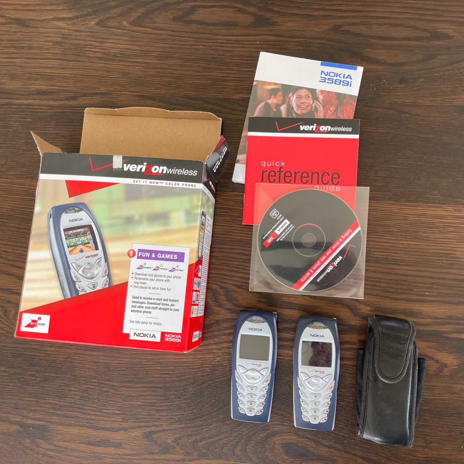 (2) Nokia 3589i CDMA – Box And User Manual, Accessories