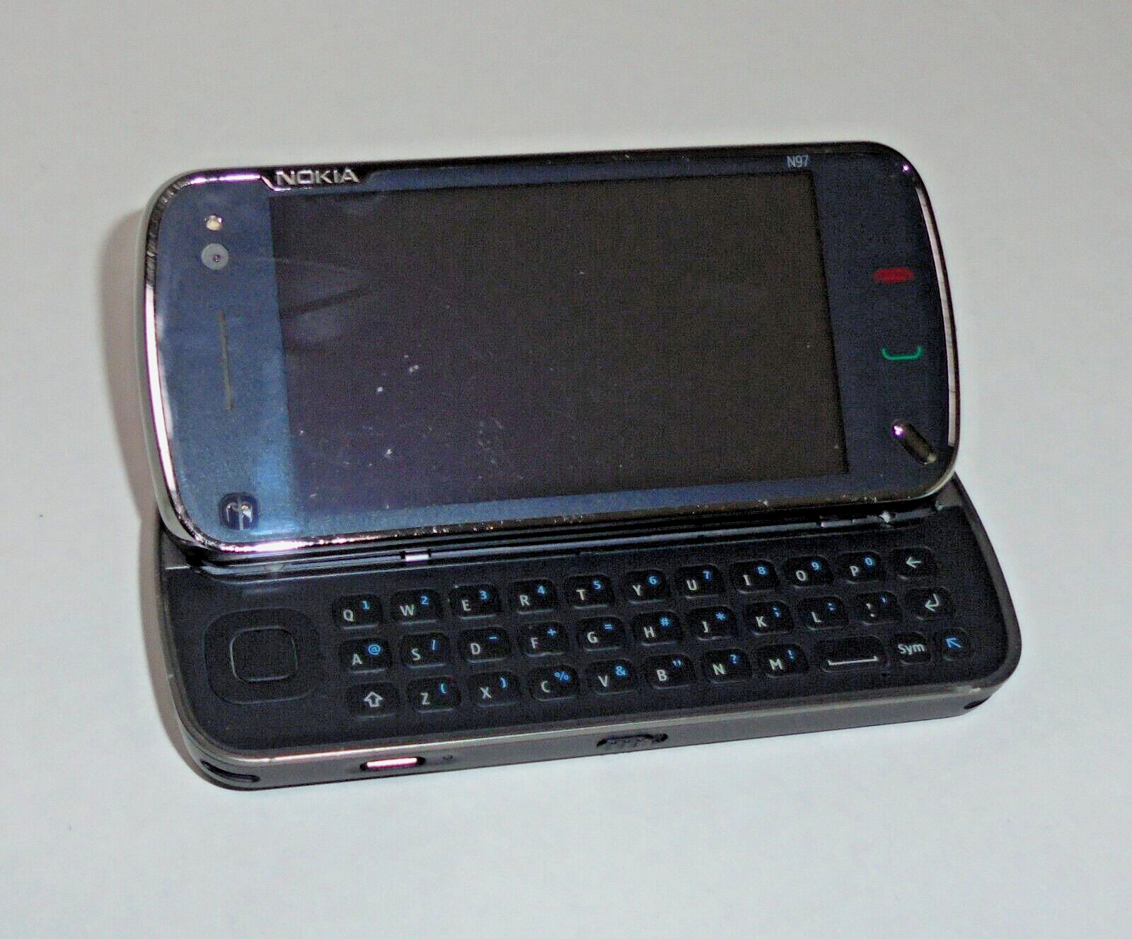 Nokia N97 Cell Phone Slider Battery Bluetooth 32GB 3 G GPS Wi-Fi Untested