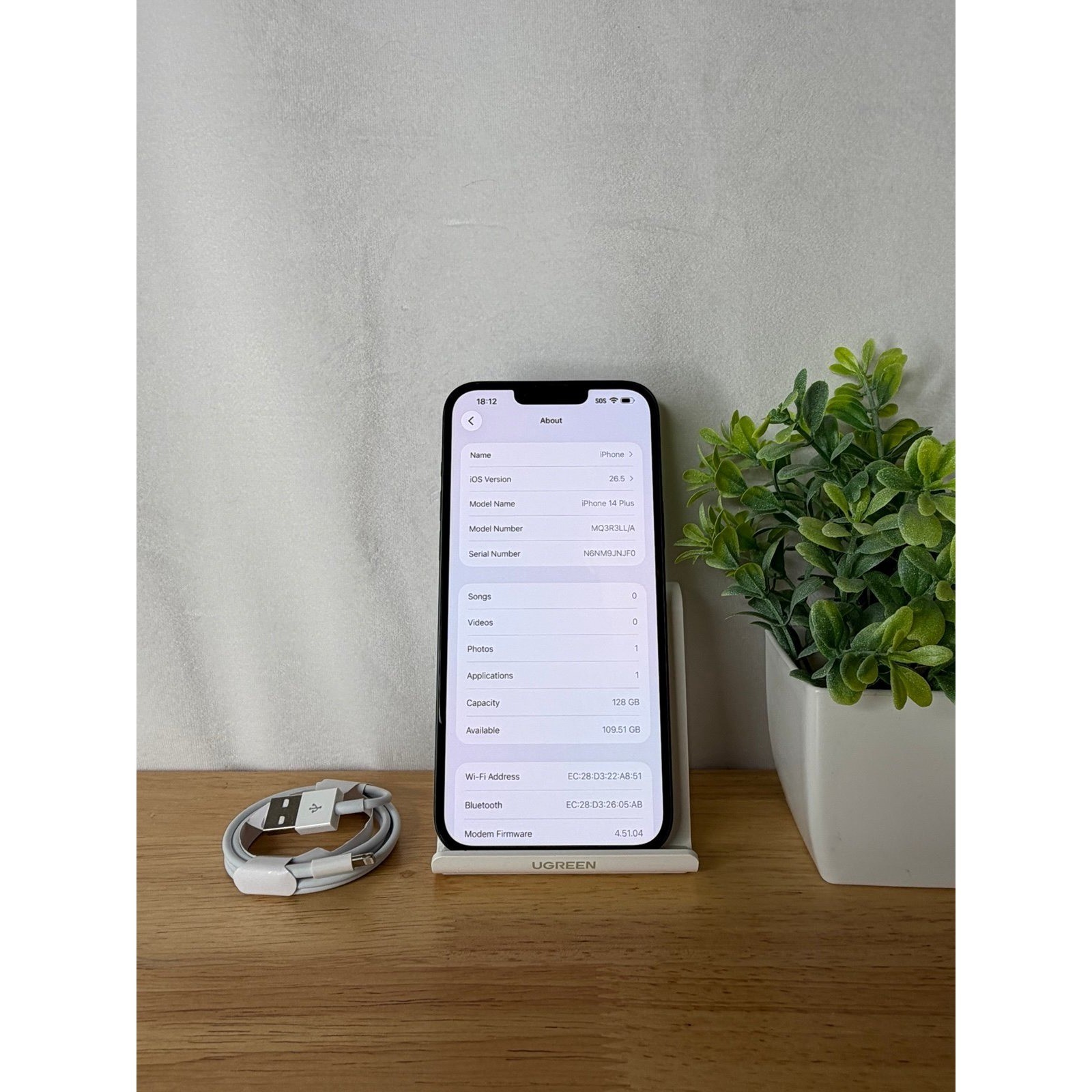 Apple iPhone 14 Plus 128GB Midnight – Verizon / Spectrum / Xfinity