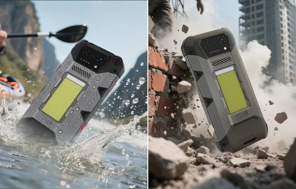 Unihertz Hike Rugged Smartphone 200M Flashlight 24GB+512GB Night Vision 23800mAh