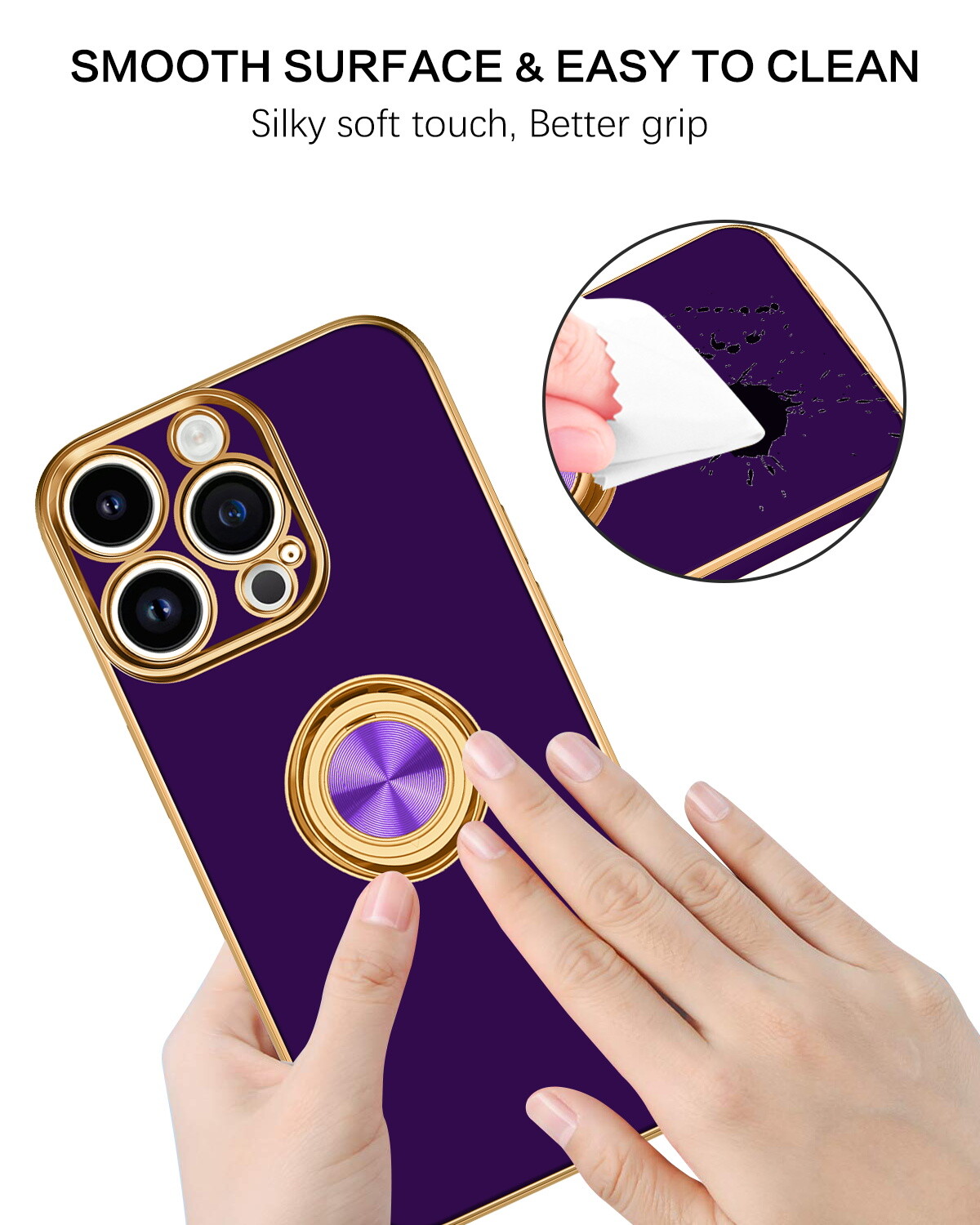 Phone Case For iPhone 15 Pro Max 14 16 Plus Heavy Duty Shockproof Ring Cover