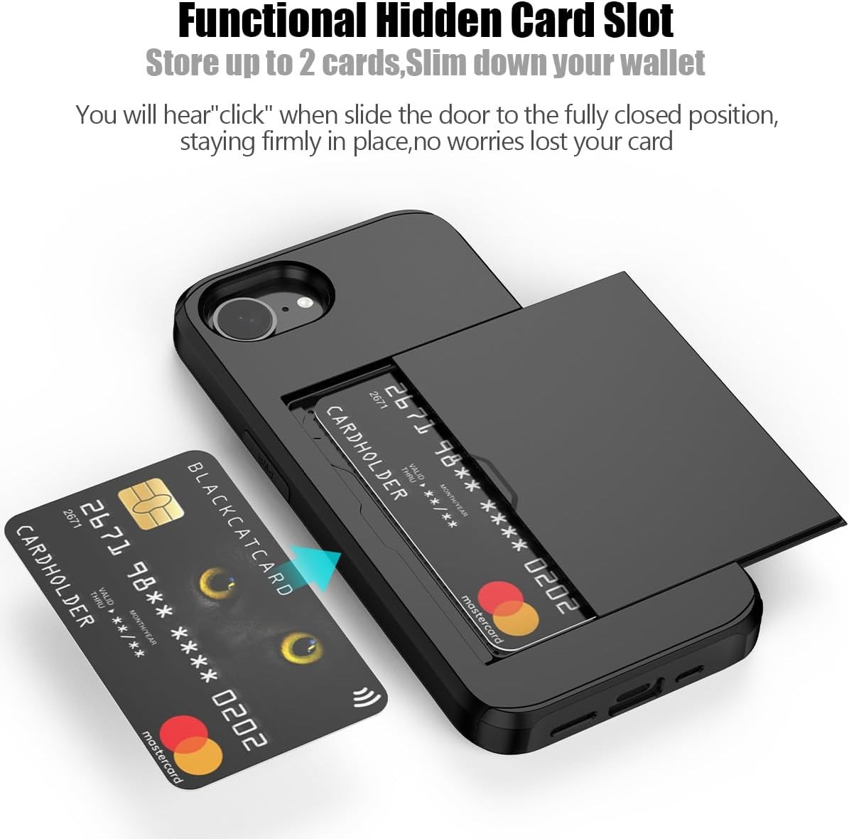 1. For iPhone 17e Case, iPhone 16e Case Card Holder Dual Layer Heavy Duty 2. F