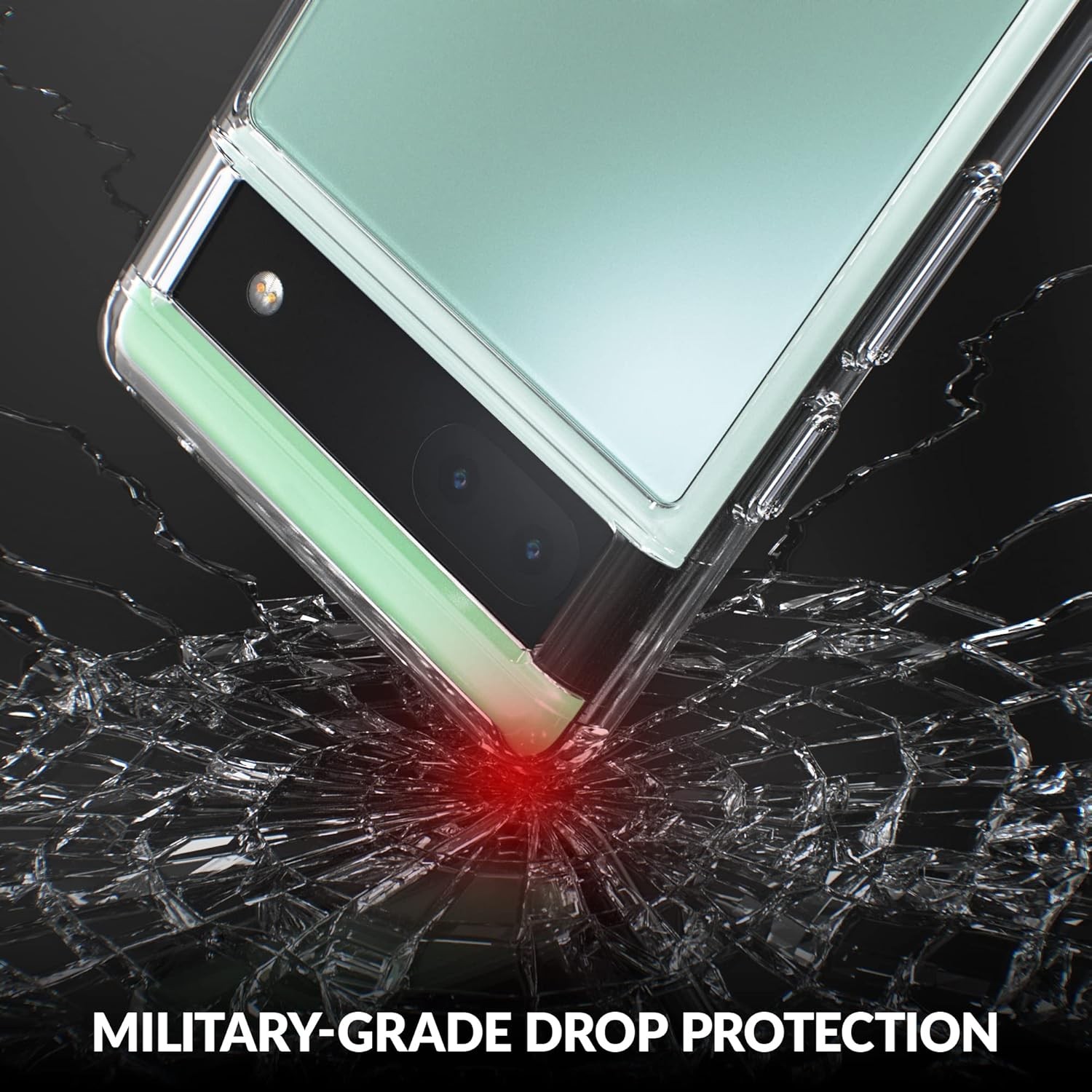 Clear Guard Shockproof Case for Google Pixel 6a, Clear Case for Pixel 6a