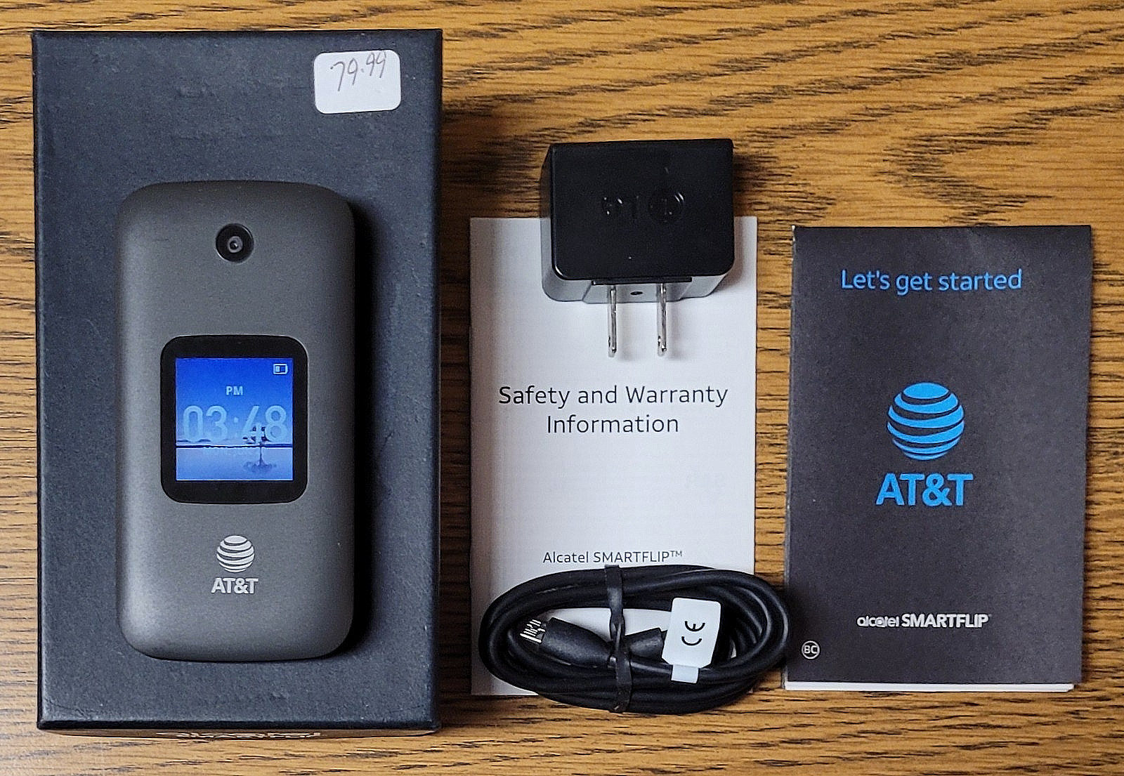 Alcatel SmartFlip 4052R – Gray and Black ( AT&T ) 4G VoLTE Flip Phone – Boxed