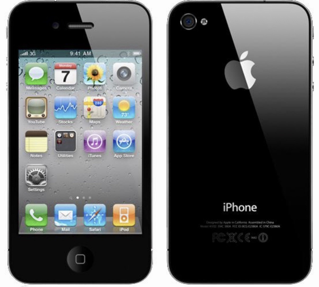 Apple iPhone 4 – 16 GB – Black (Unlocked) 3.5in 5MP Wi-Fi Bluetooth GPS