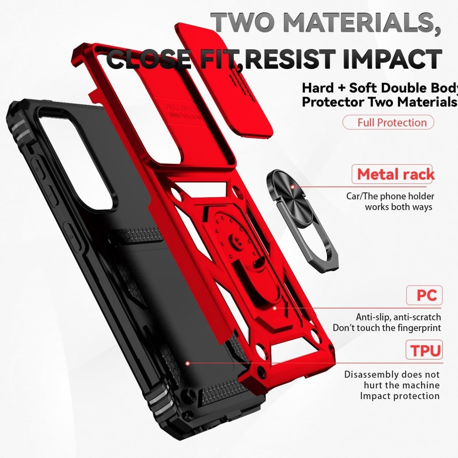 For Samsung Galaxy S24/S25 Case with Kickstand & Military Grade Phone Cover