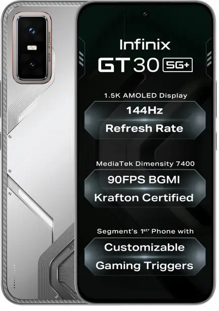 Infinix GT 30 5G+ Factory Unlocked Dual SIM 128GB STORAGE Global Version WHITE