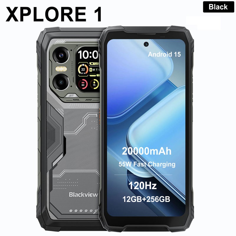 Unlocked Blackview XPLORE 1 5G Rugged Cell Phone Android 15 Waterproof Dual SIM