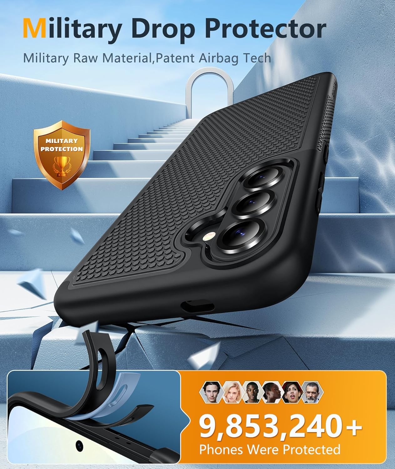 Military Grade Drop Protection Case & Screen Protector for Samsung Galaxy S26