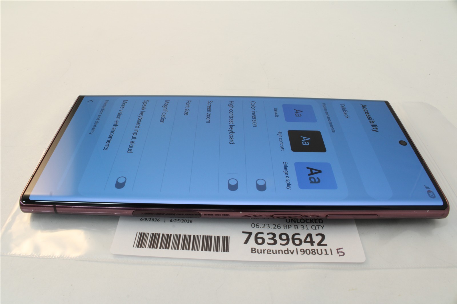 Samsung Galaxy S22 Ultra 128GB Burgundy Unlocked AT&T T-Mobile Verizon 7639642