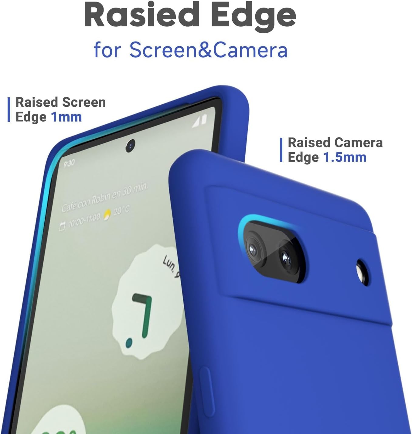 Google Pixel 6A Phone Case Silicone, Minimalist Ultra Thin Slim Soft Rubber Gel