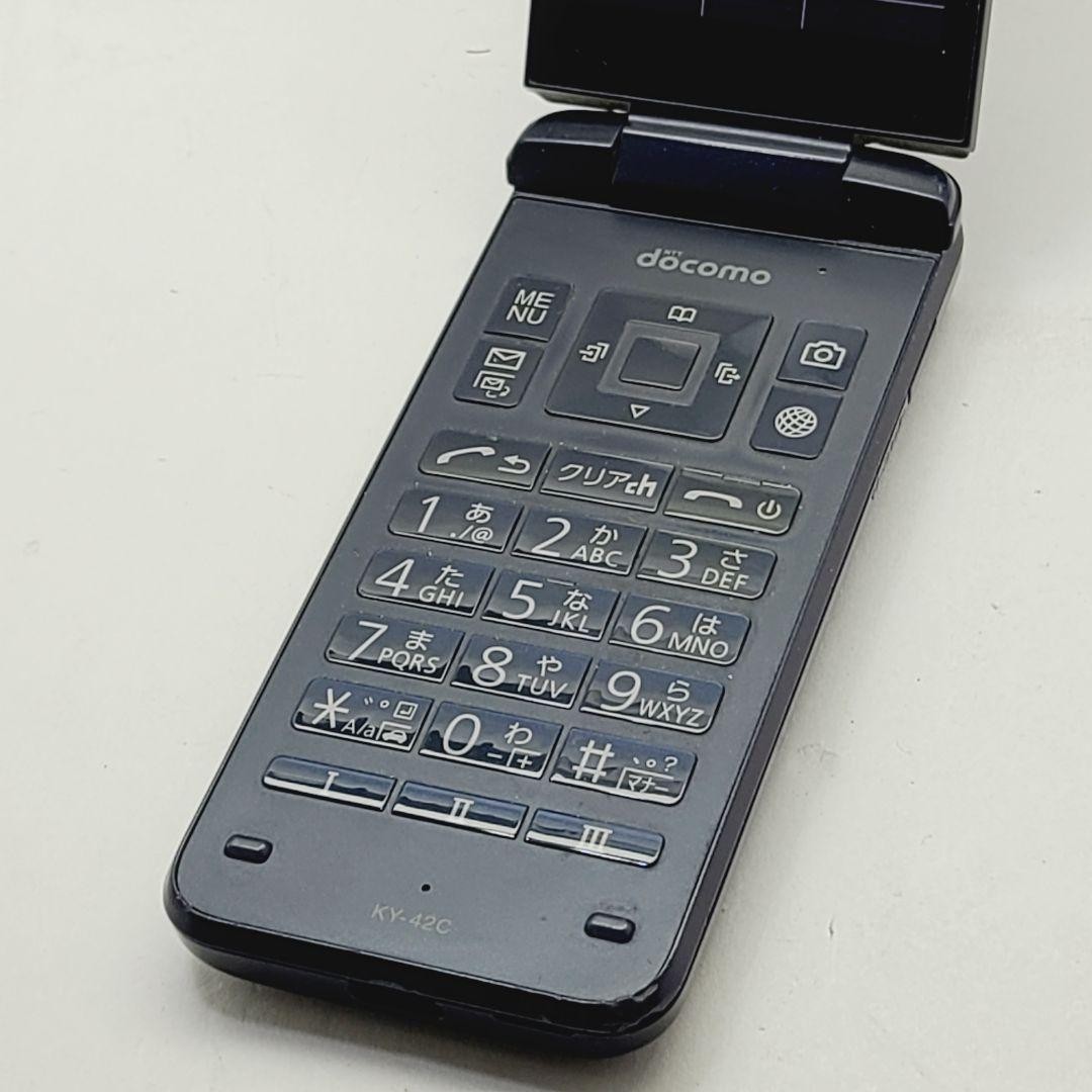 DIGNO Keitai KY-42C Kyocera Folding Mobile Phone Unlocked in Black Japan used