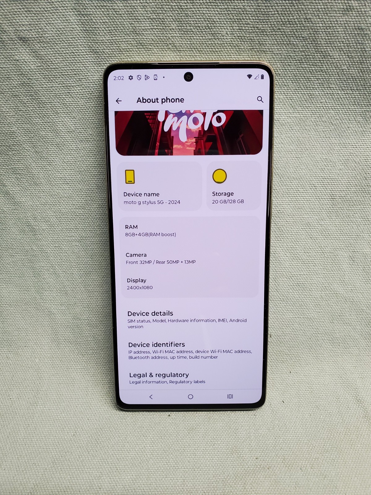 Motorola Moto G Stylus 5G 2024, 128GB, Caramel Latte, Cricket #2596