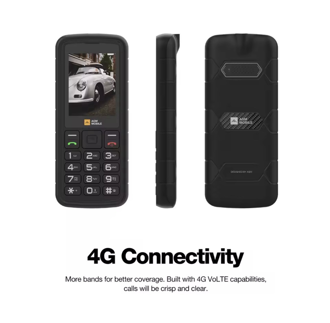 AGM M9 Rugged Feature Phone Button Cell Phone Bluetooth FM Torch Dual Sim Card