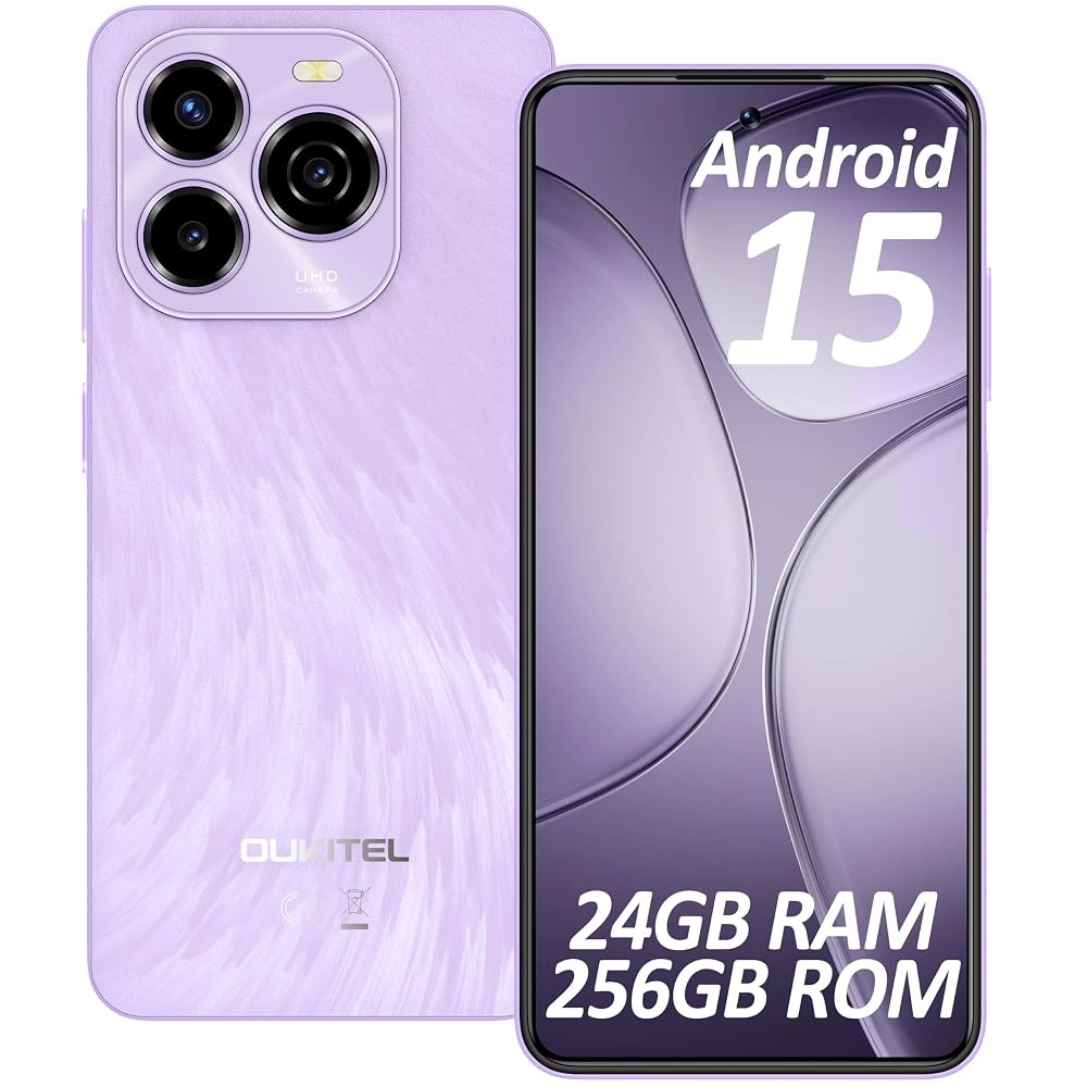 OUKITEL C65 Pro T-Mobile Cell Phone 24GB+256GB Android 15 6.7″ Display 5150mAh