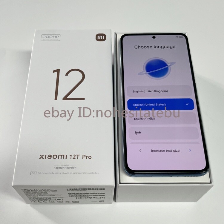 Unlocked Xiaomi 12T Pro 5G Dual SIM 12+256GB 200MP 6.67″ Original Phone 5000mAh