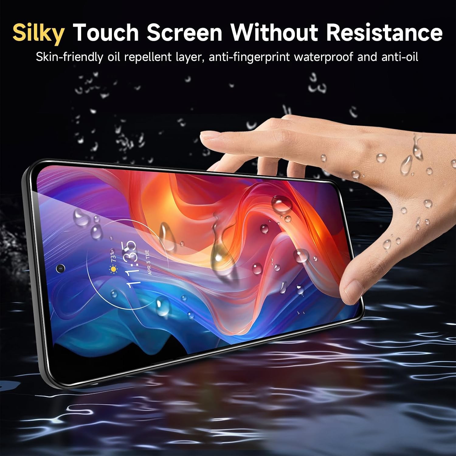 [3+0 PCS] Tempered Glass Screen Protector for Moto G Stylus 5G 2024 Full Coverag