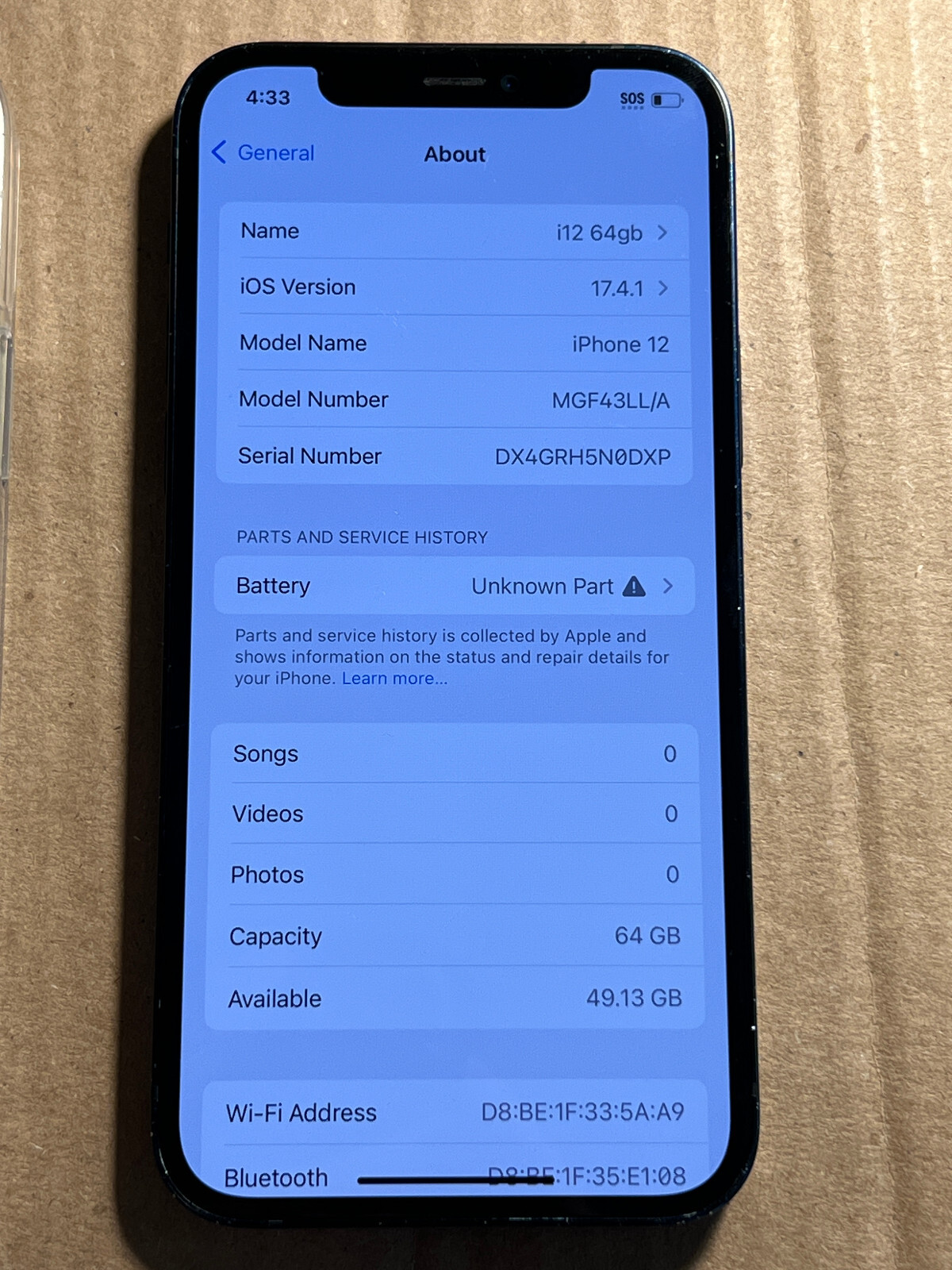 Apple iPhone 12 – 64GB – Black Unlocked (CDMA + GSM) A2172 READ