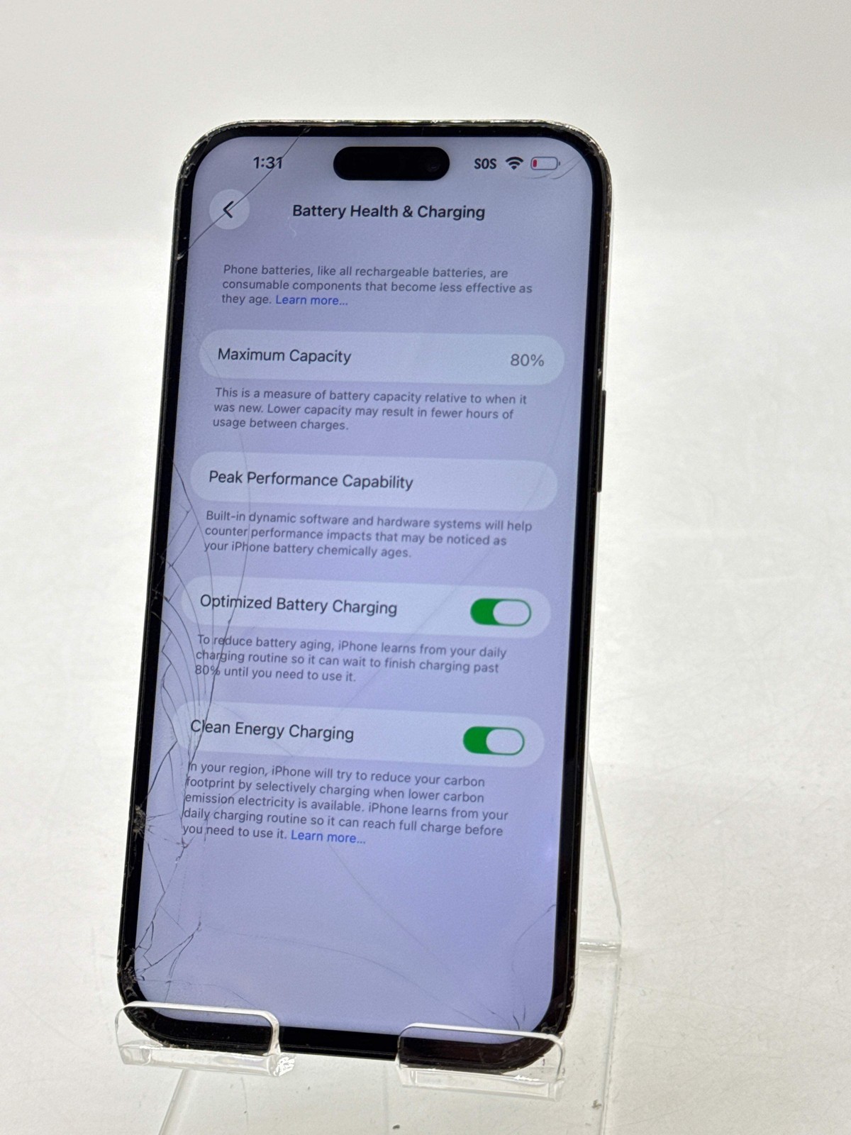 AT&T Apple iPhone 14 Pro Max A2651 256GB Space Black – Cracked Read!