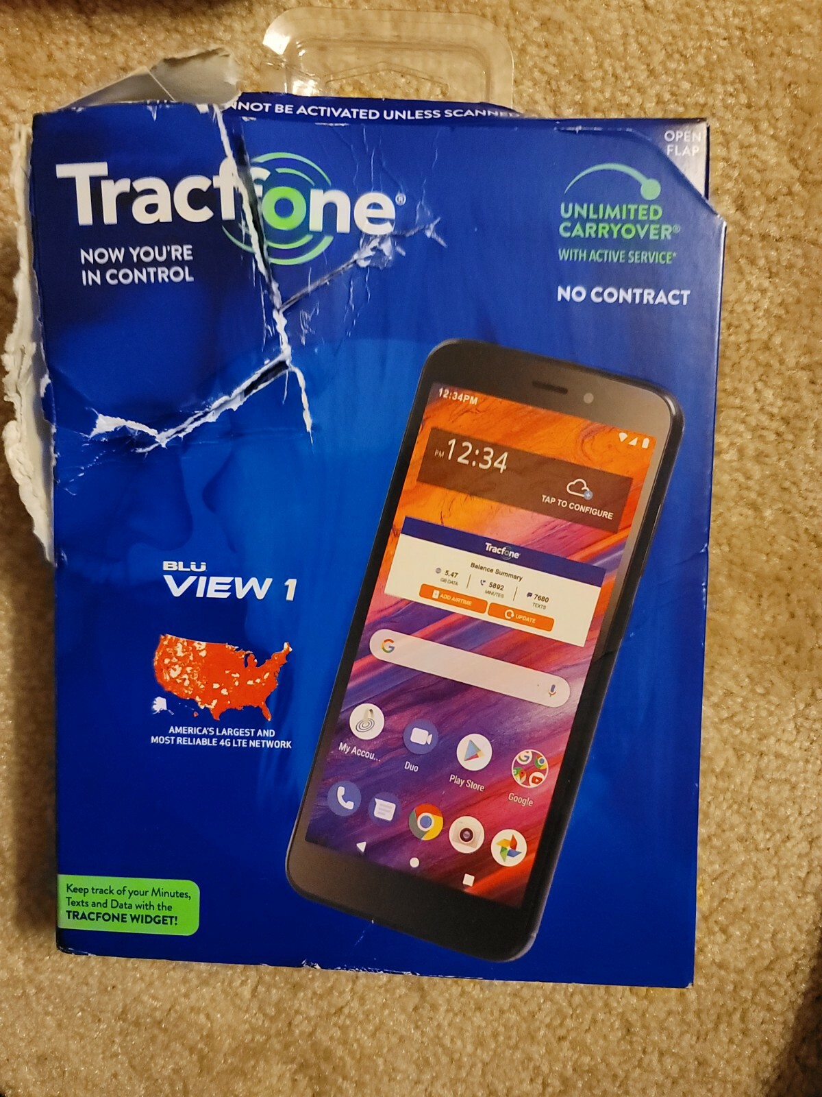 Blu View 1 16GB Black TRACFONE phone