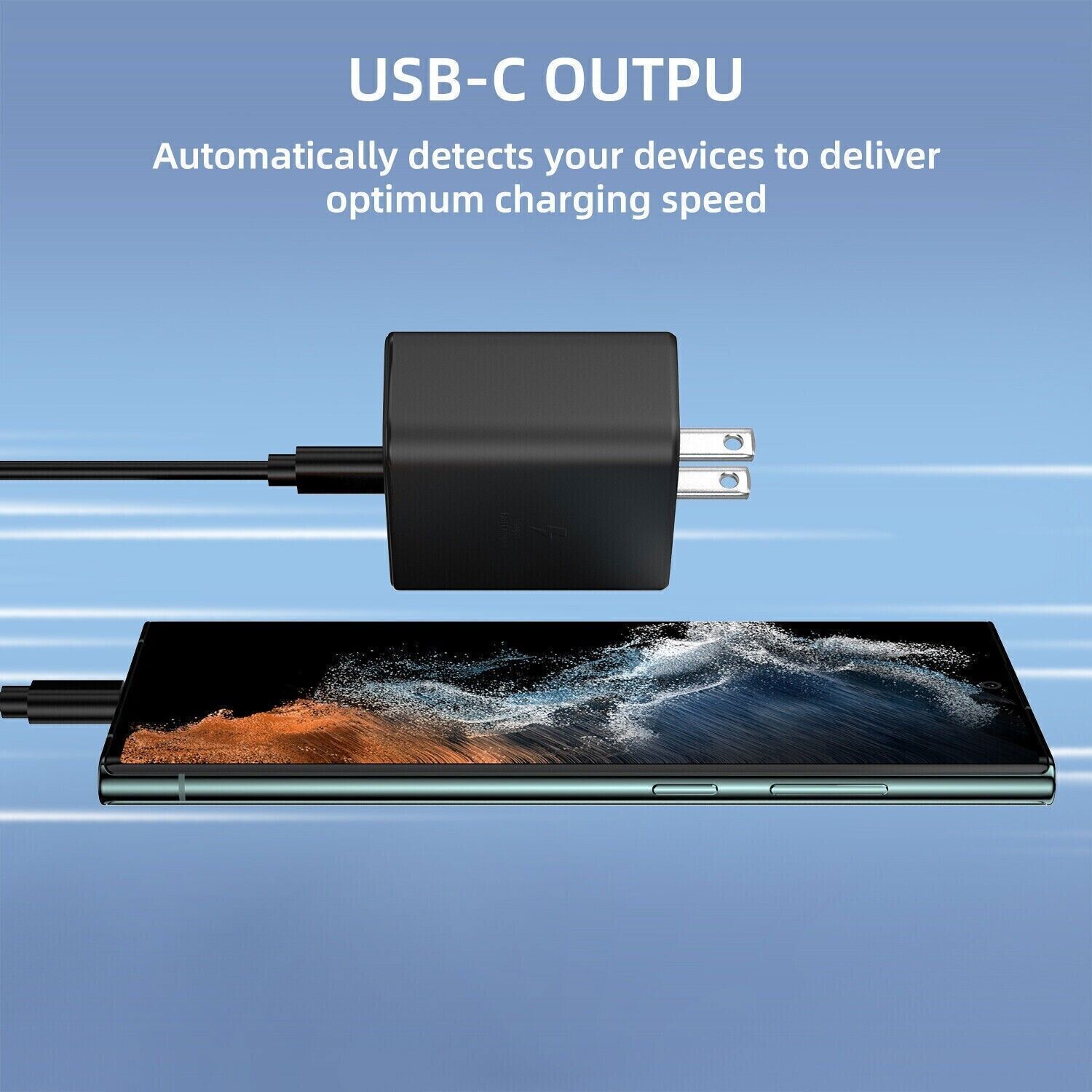 45W USB-C Super Fast Wall Charger 6FT Cable For Samsung Galaxy S20 S21 S22 S23