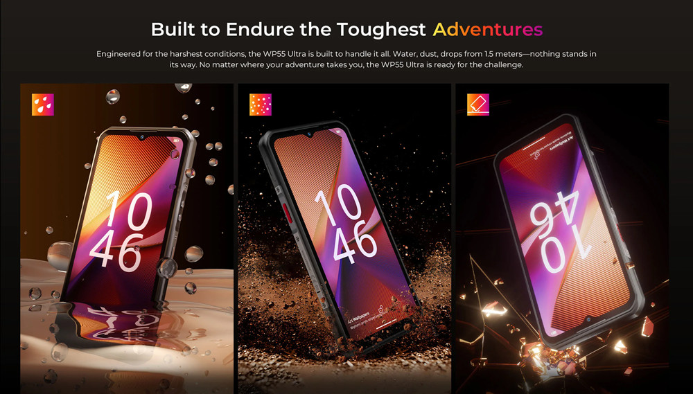 OUKITEL WP55 Ultra 5G Thermal Imaging Rugged Phone 48GB+512GB 11000mAh 108MP