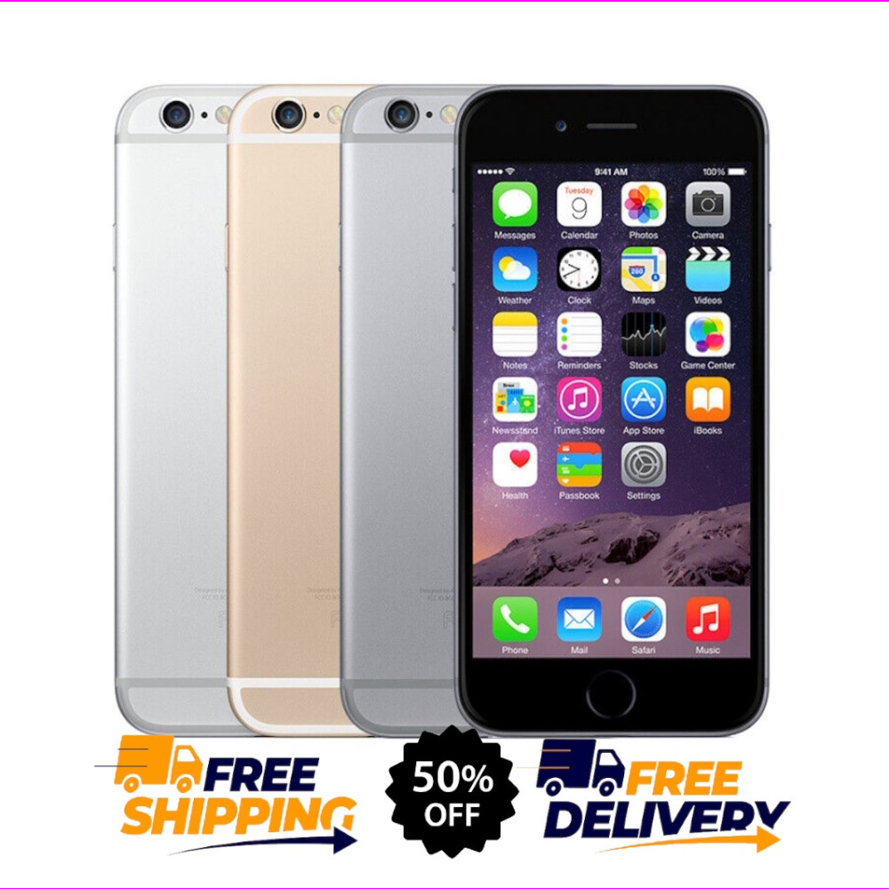 Apple iPhone 6 Unlocked 16GB/64GB/128GB – Space Gray/Gold – Free Shipping
