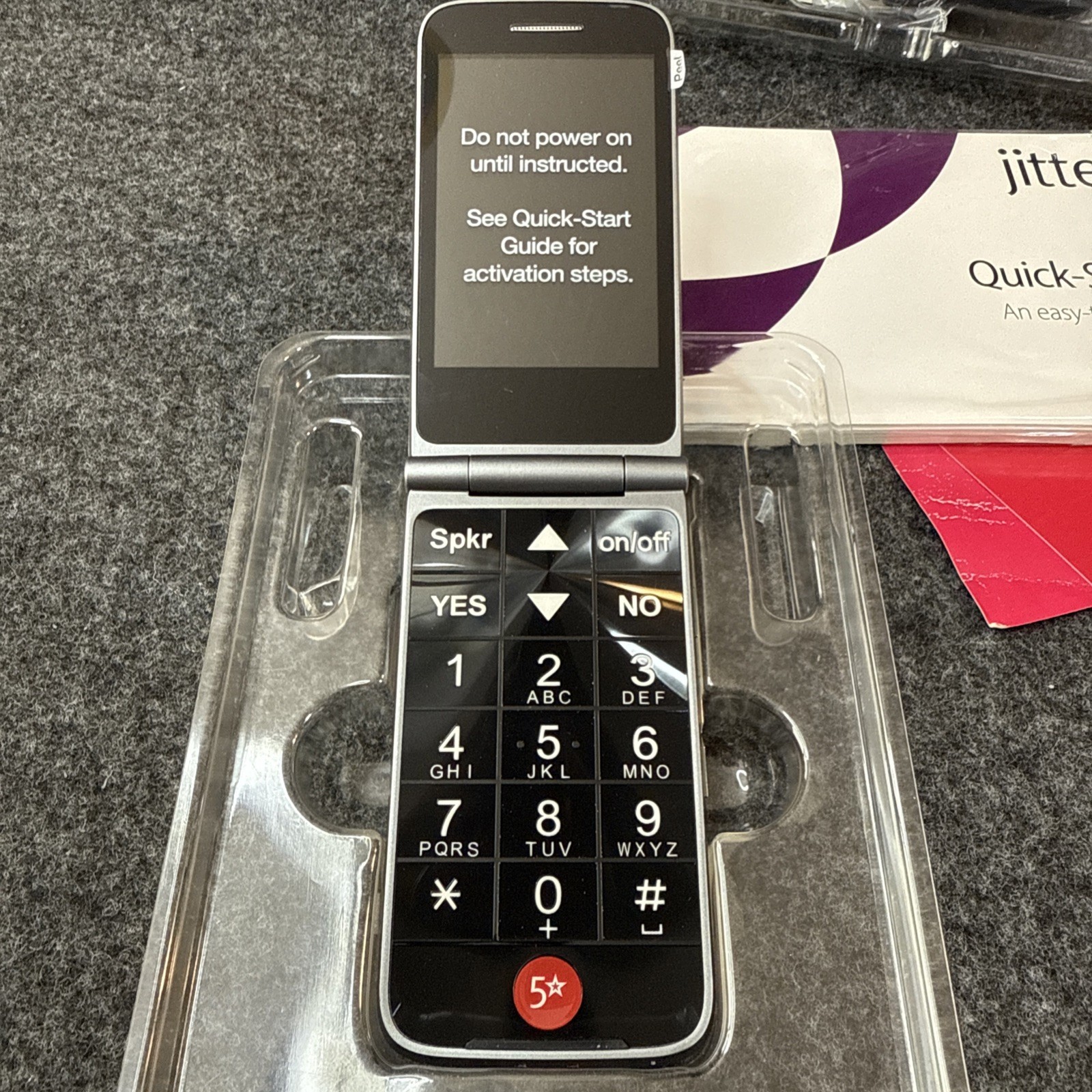 NEW Jitterbug Great Call One Touch Flip Easy-to-Use Cell for Seniors Open Box