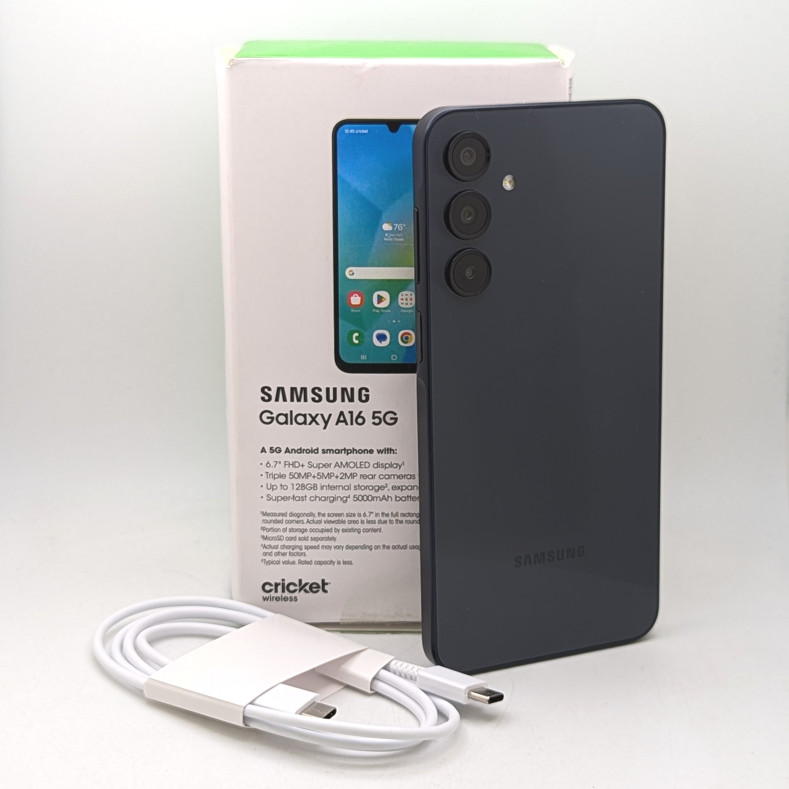 Samsung Galaxy A16 5G A166U 128GB | Blue Black | CRICKET ONLY
