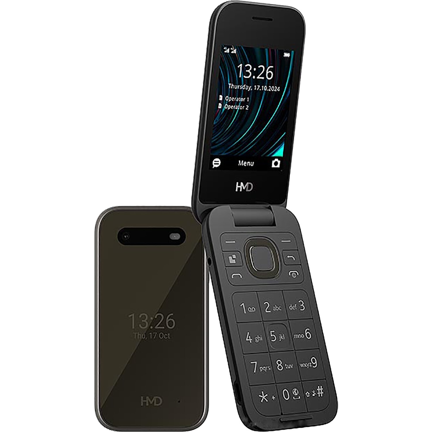 HMD 2660 Flip 4G Black 128MB + 64MB Single-SIM Factory Unlocked SIMFree NEW