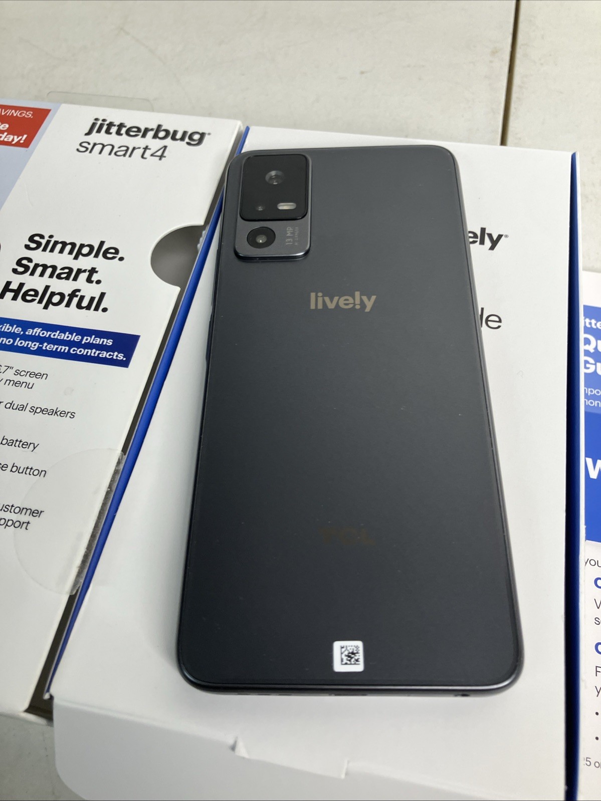 Lively Jitterbug Smart4 6.7″ Android Smartphone for Seniors – Password Locked