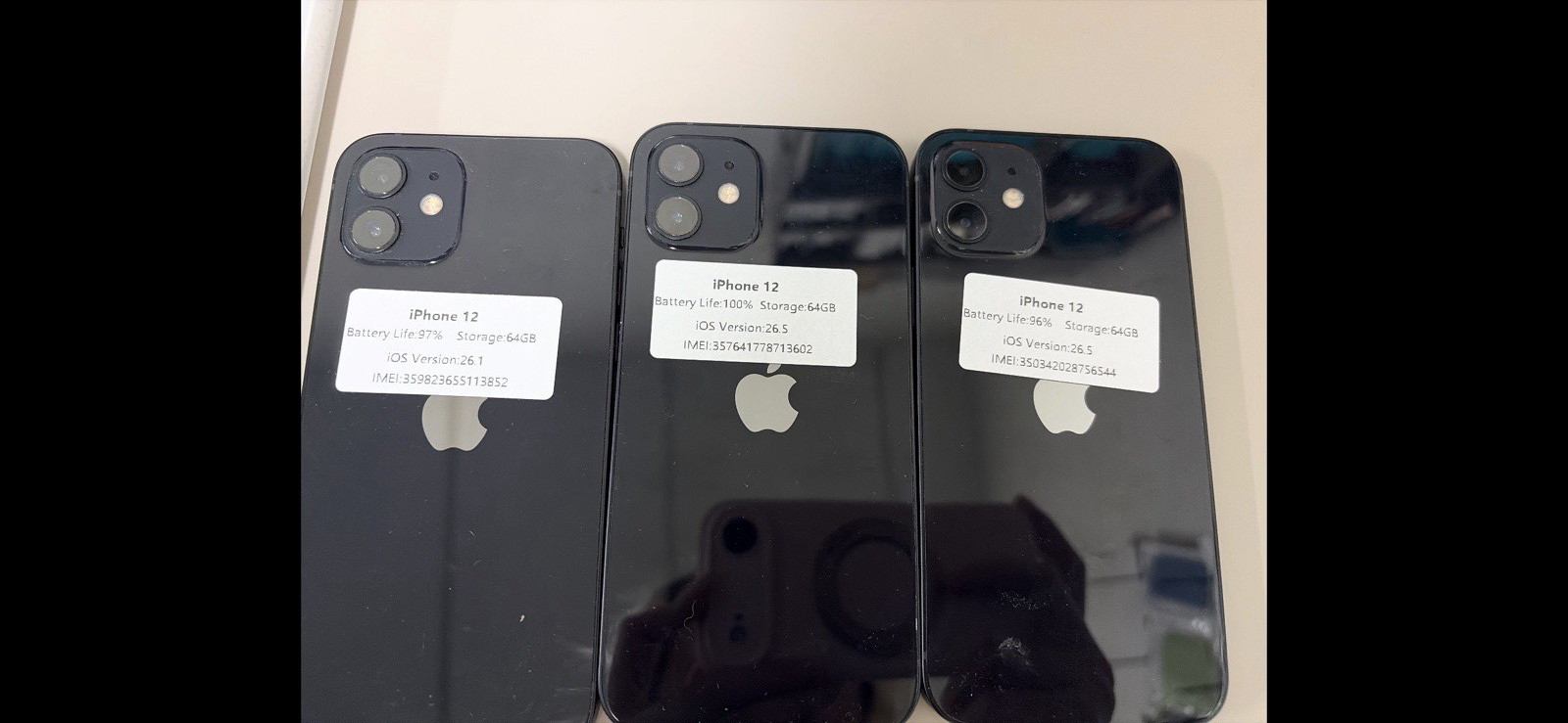 Apple iPhone 12 64GB Black Slate iOS Smartphone 12MP Camera Used