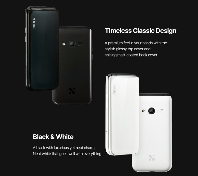 Used MIVE Style Folder AT-M120 Android Smart Flip Phone LTE