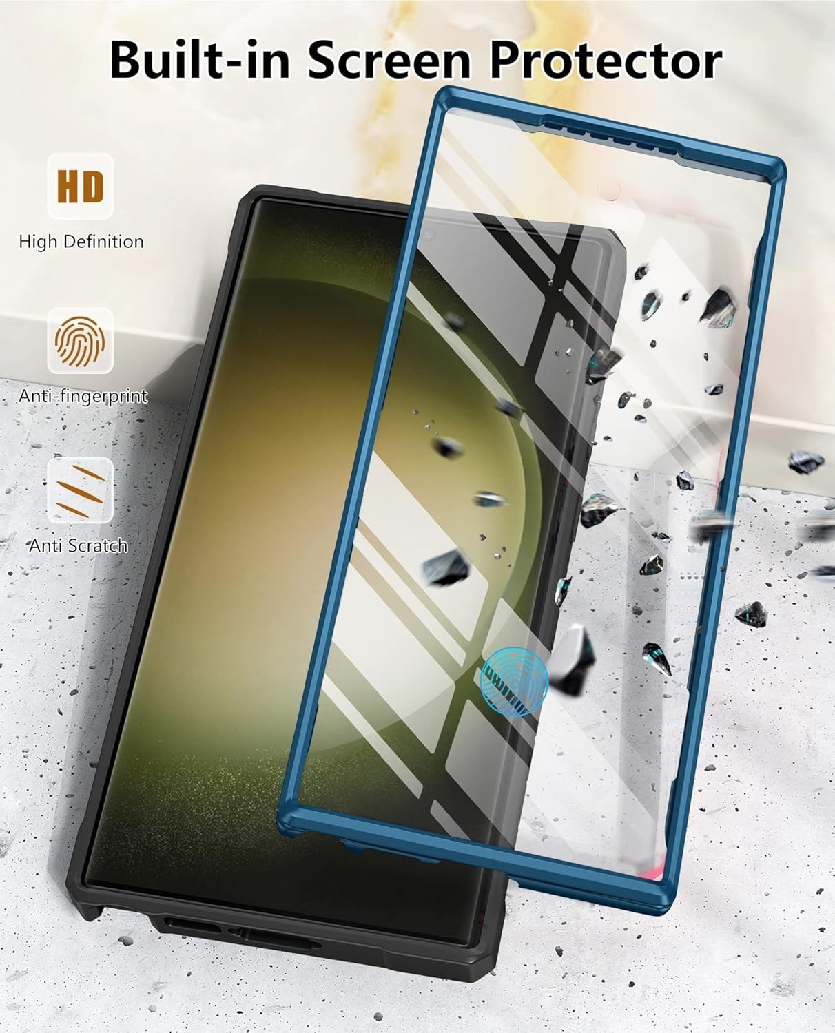 Samsung Galaxy S23-Ultra Case: Military Grade Drop Proof Protection Mobile Cover