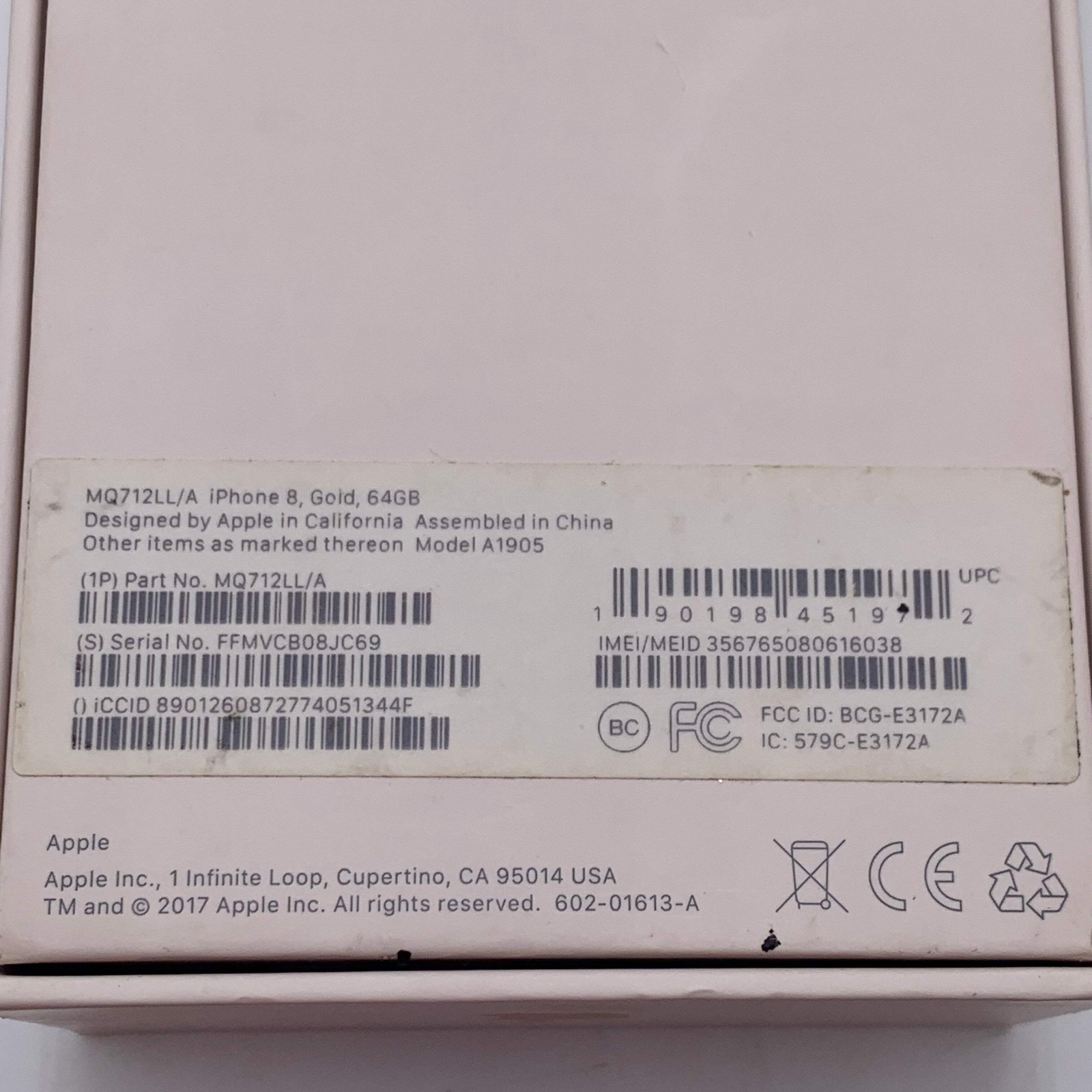 **READ** Apple iPhone 8 64GB T-Mobile Rose Gold A1905 BH 75%