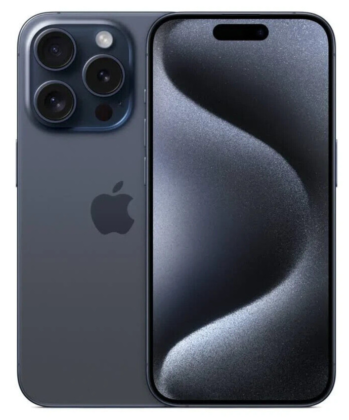 Apple iPhone 15 Pro – 256GB – Unlocked – Blue Titanium – Good