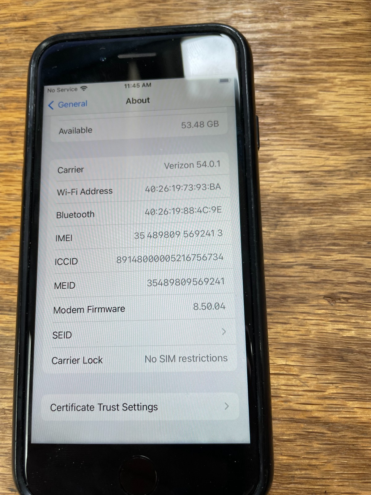Apple iPhone 8 A1863 64GB Space Gray IOS Verizon MQ722LL/A