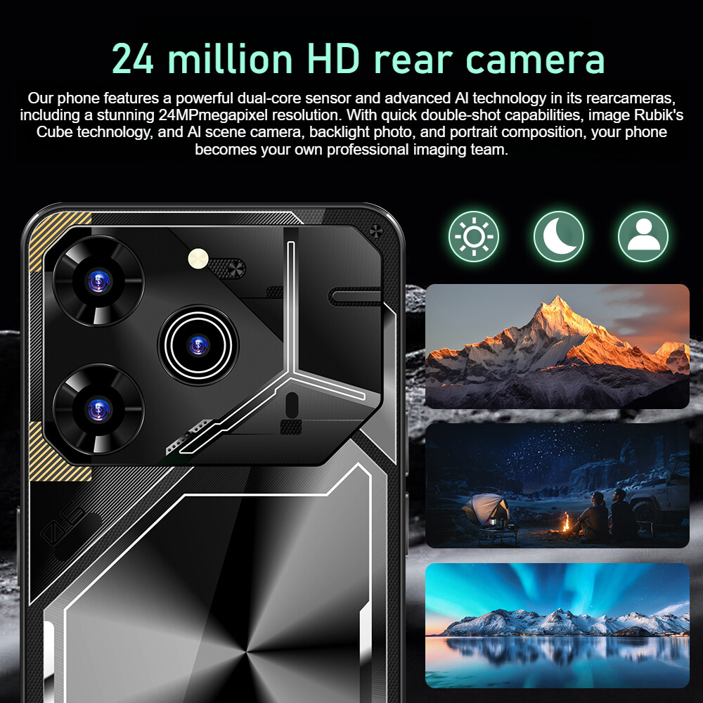 Pova 6 Pro Smartphone Android 6.5” Unlocked 4+64GB 5000mAh 12+24MP Dual Camera